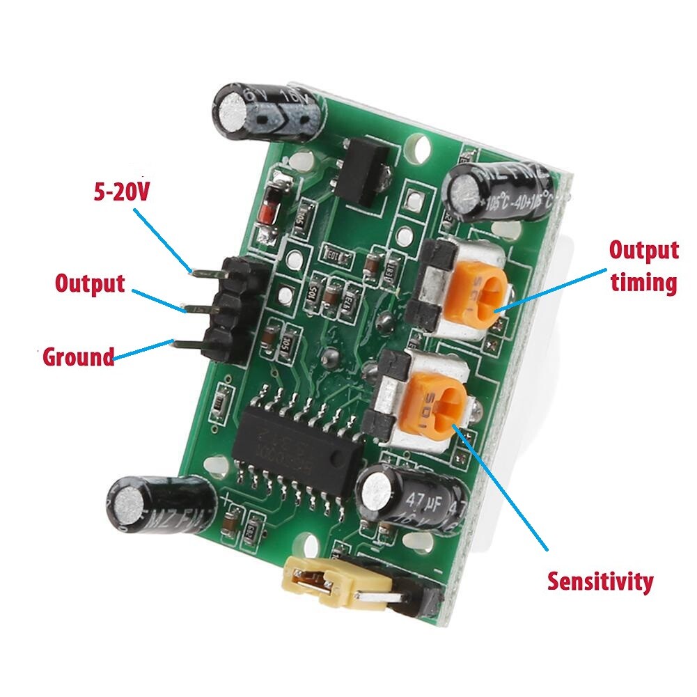 New HC-SR501 Small PIR Sensor Module Pyroelectric Infrared Body Motion Sensing