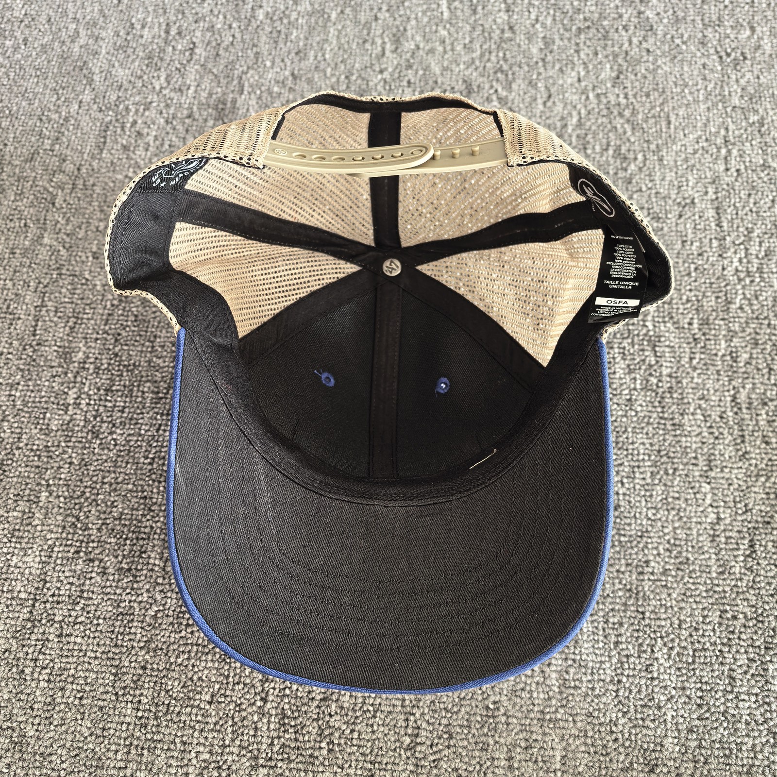 YY Dodger Stadium Trucker Hat Blue Beige Snapback
