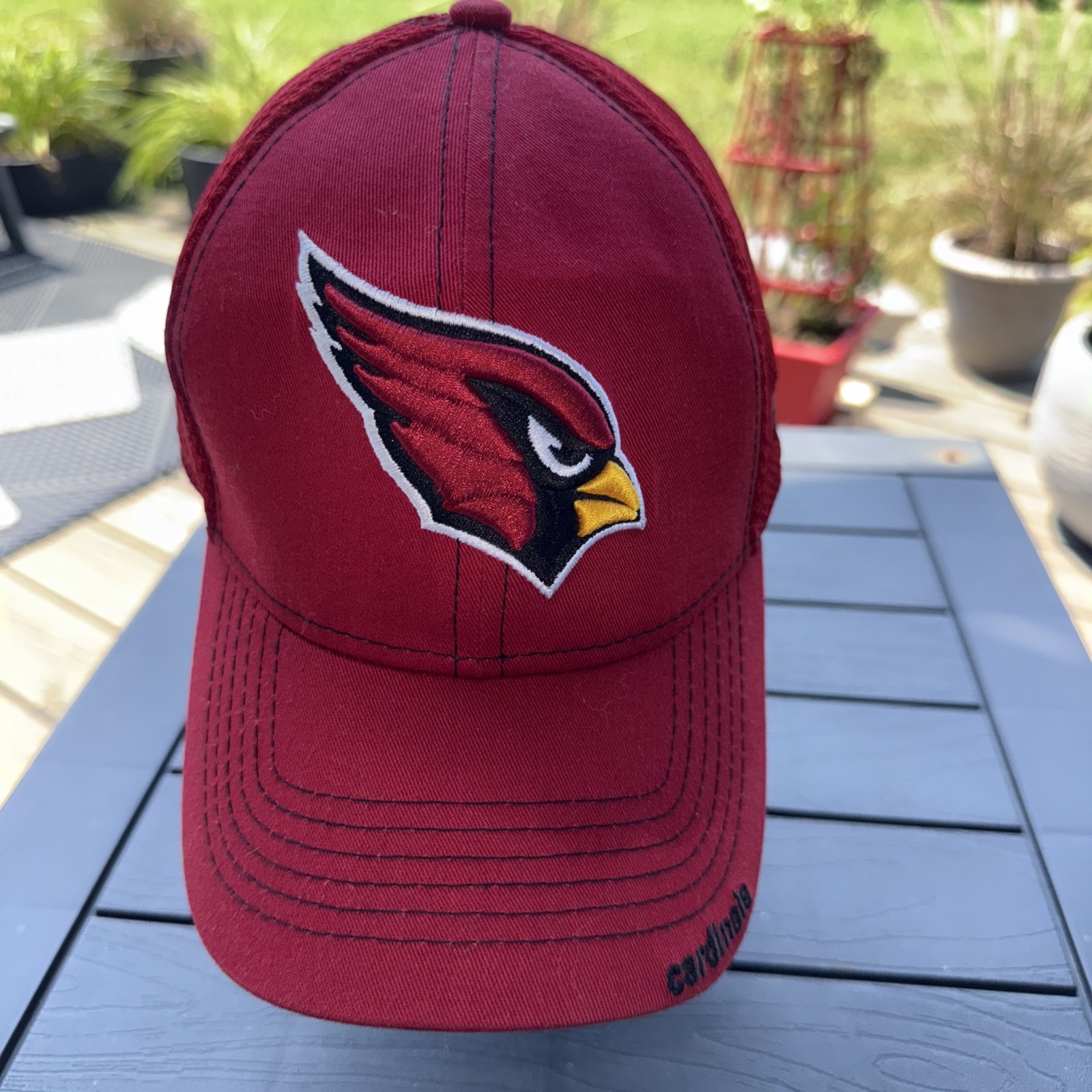 Arizona Cardinals Red w Logo NFL New Era 39THIRTY Hat Cap Med-Lrg Stretch Band