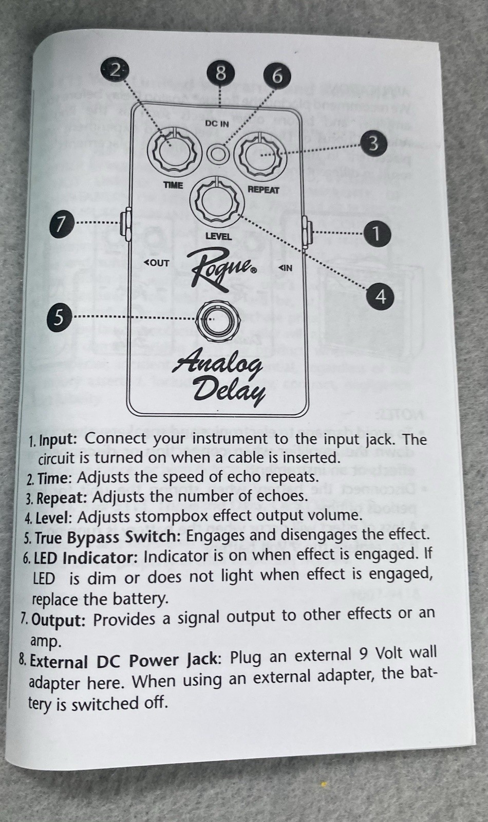 Rogue Analog Delay Guitar Effects Pedal in Original Box