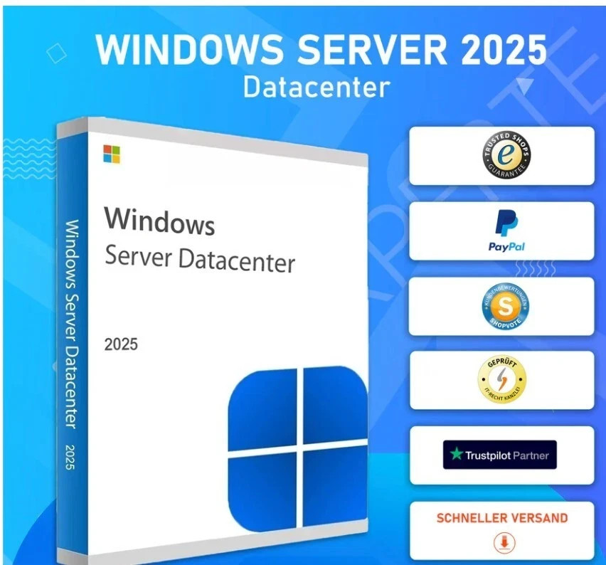 Microsoft Windows Server Datacenter / STD 2025 24Core incl. 50 Cal's EU Product