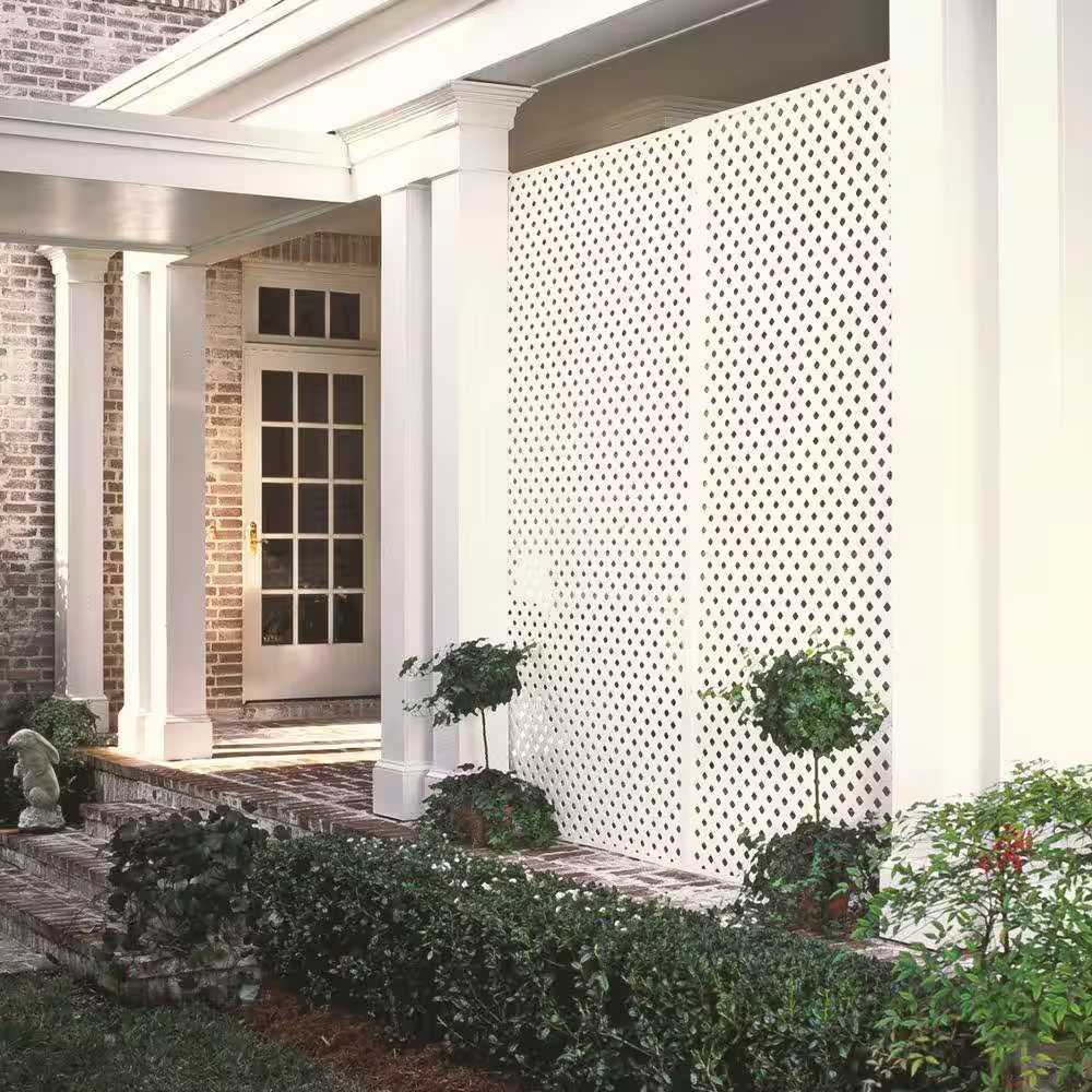 4 Ft. White Vinyl Lattice Divider (2-Pack)