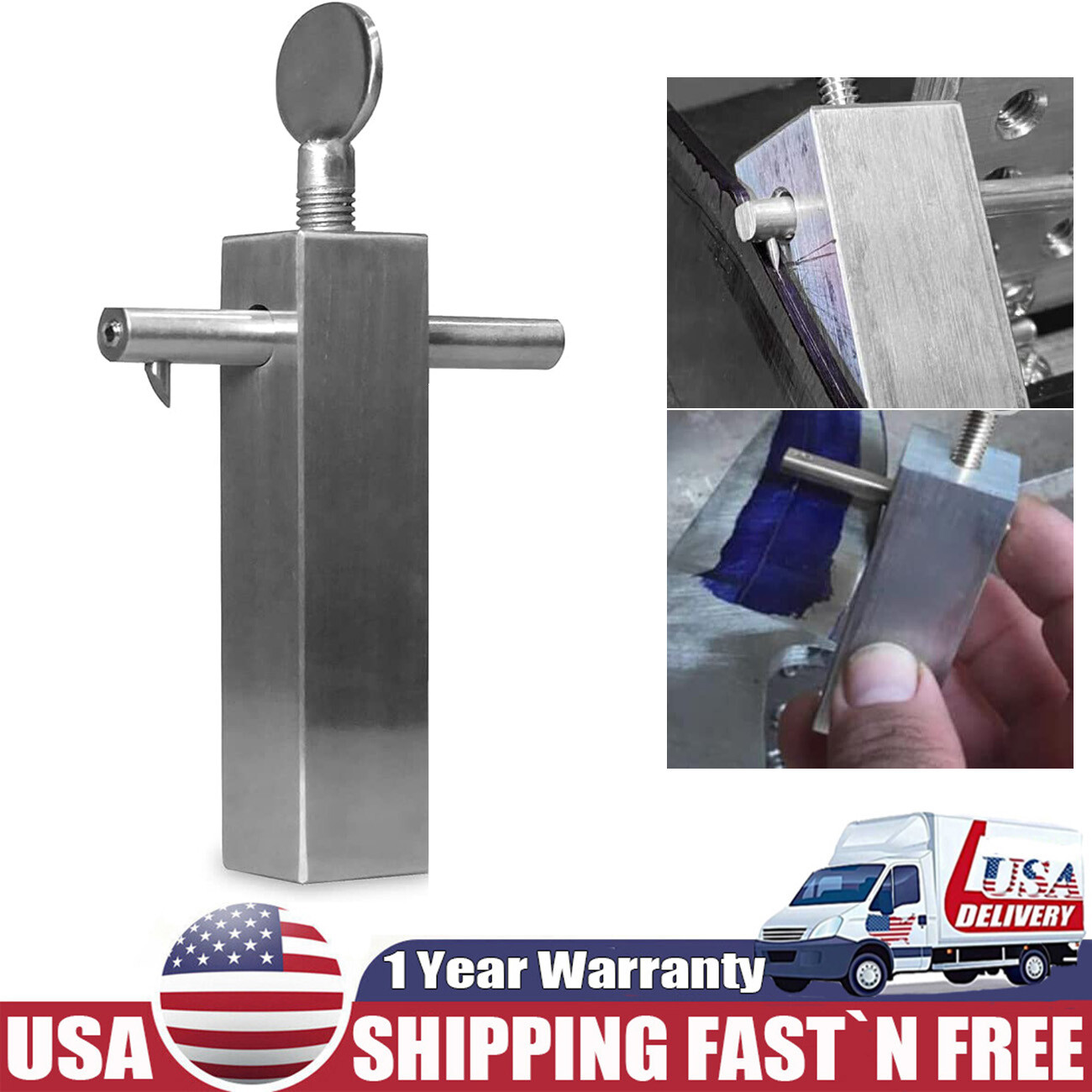 Knife Maker's Center Scriber for Marking Center Line w/ Adjustable Carbide Tip