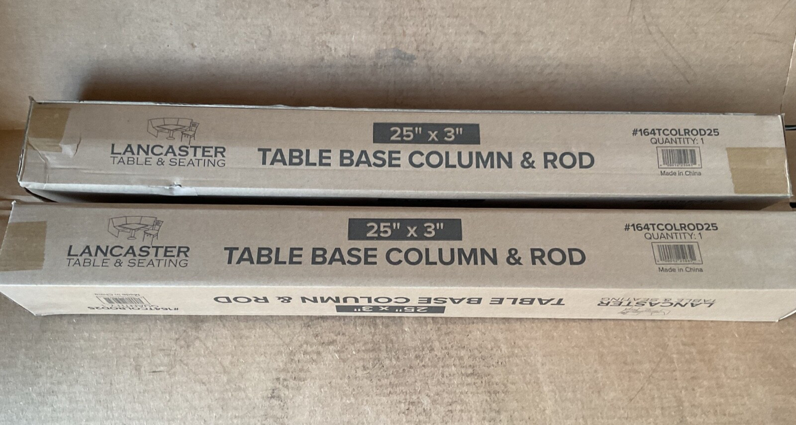 Lancaster 164TCOLROD25 table base column and Rod 25x3 Pack of 2