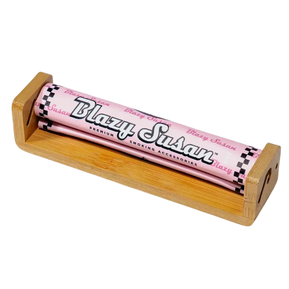 Blazy Susan Bamboo Rolling Machine 110mm King Size Rolling Paper Hand Roller