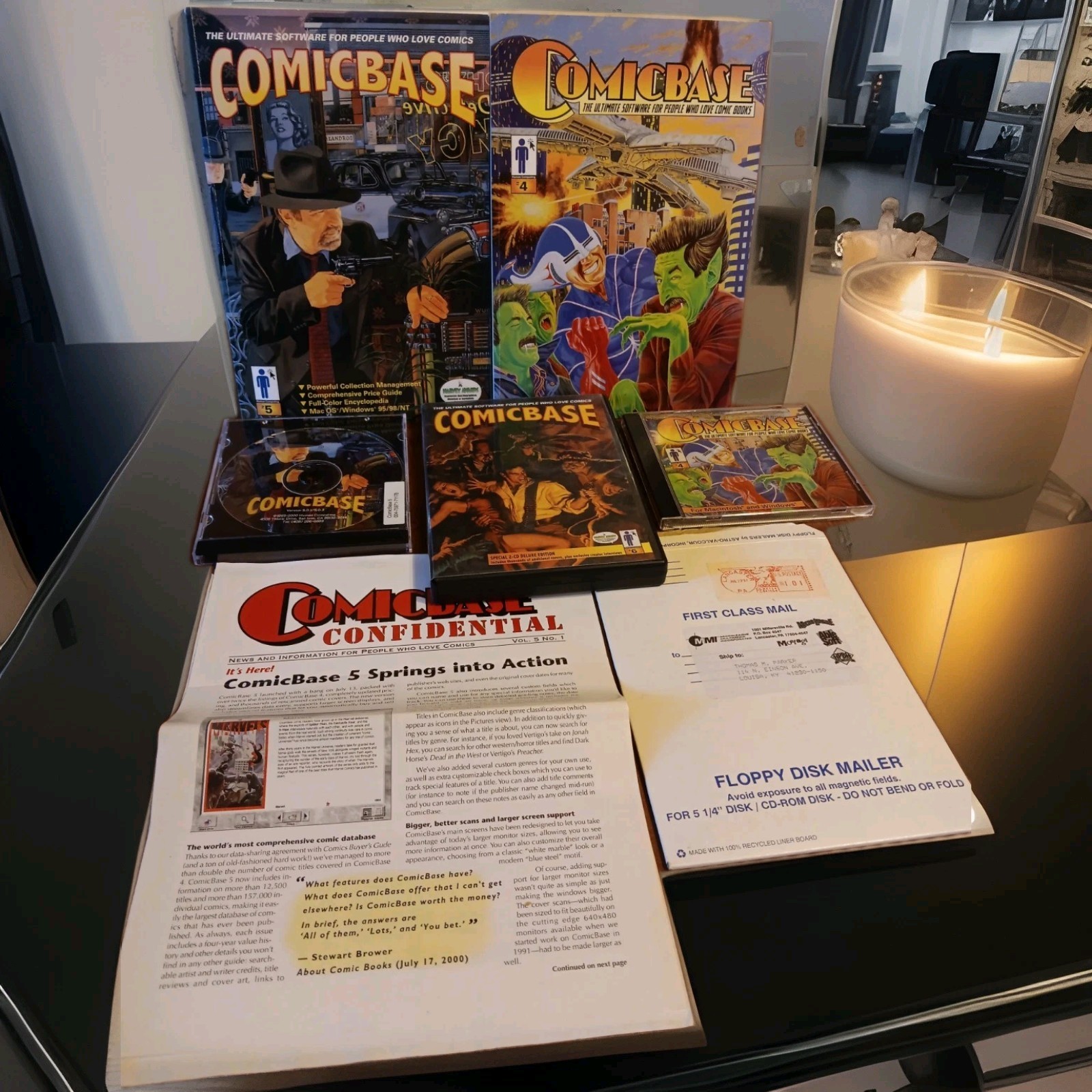 Vintage ComicBase 4 & 5 Software & Magazines w/#6 Deluxe Edition CD Set/Pristine