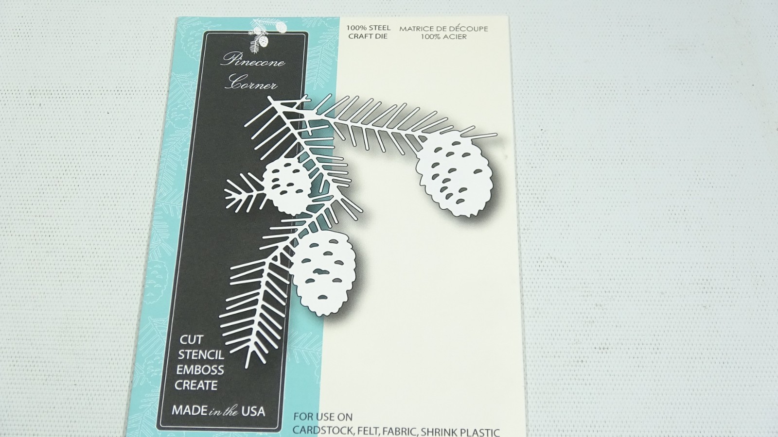 2013 Memory Box Craft Steel Die Pinecone Corner 98685