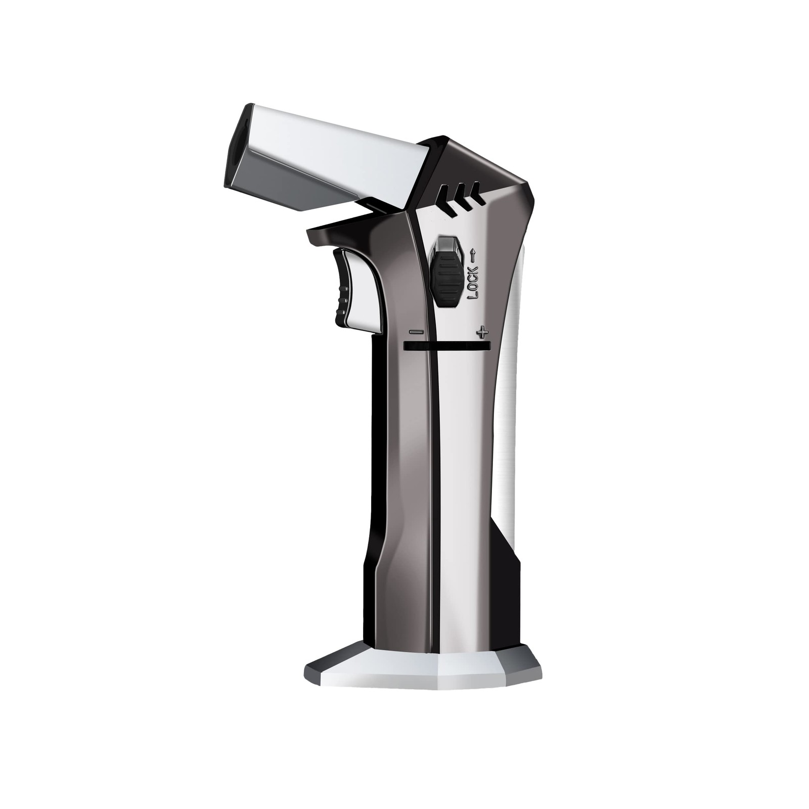 Kitchen Torch for Cooking with Adjustable Flame Silver