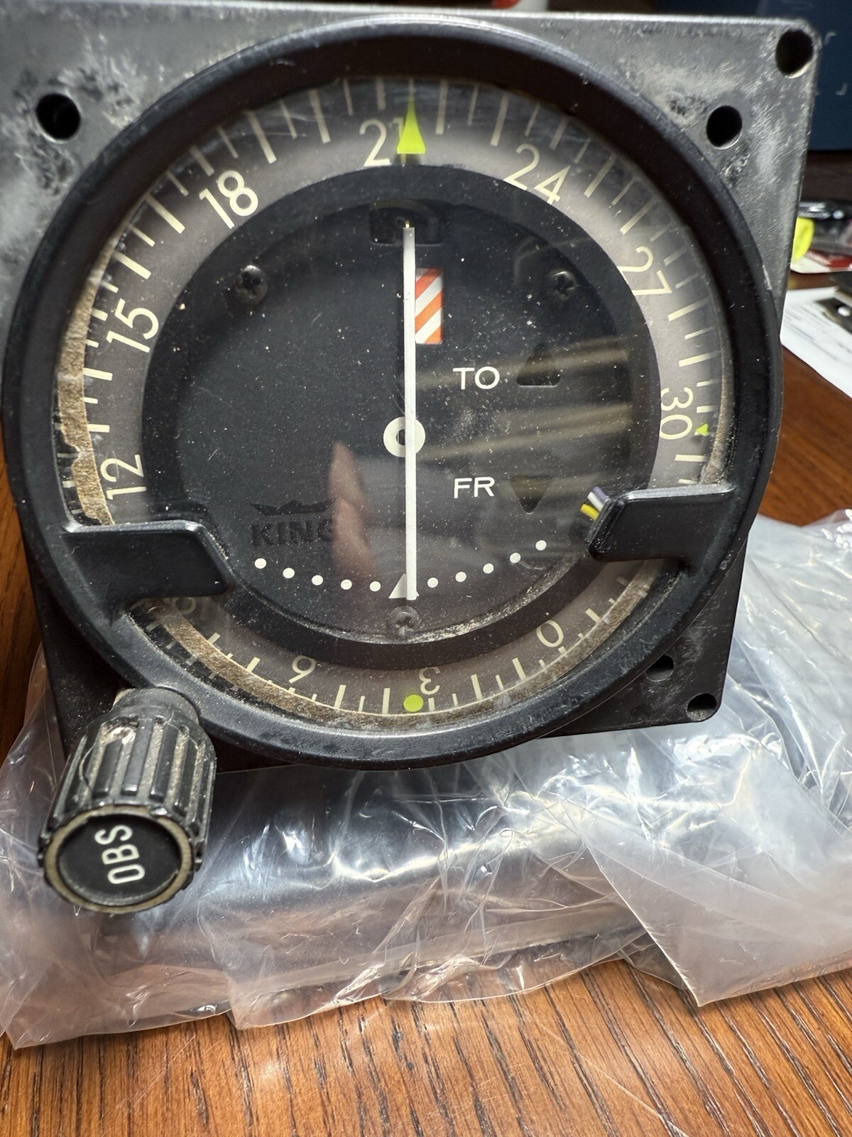 King KI 201B Nav Indicator, 066-3008-02. S/N 33042