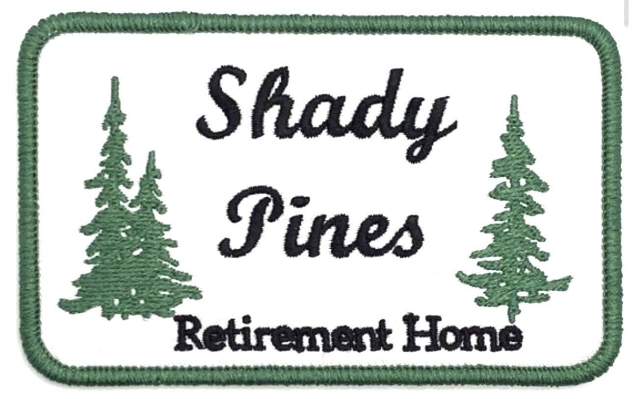 Shady Pines Retirement Home Golden Girls TV Show Patch Vintage Style Retro