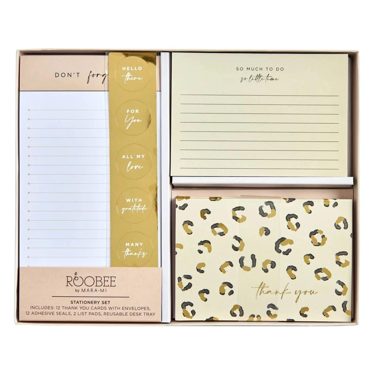 Animal Print Desk Tray Stationery Set
