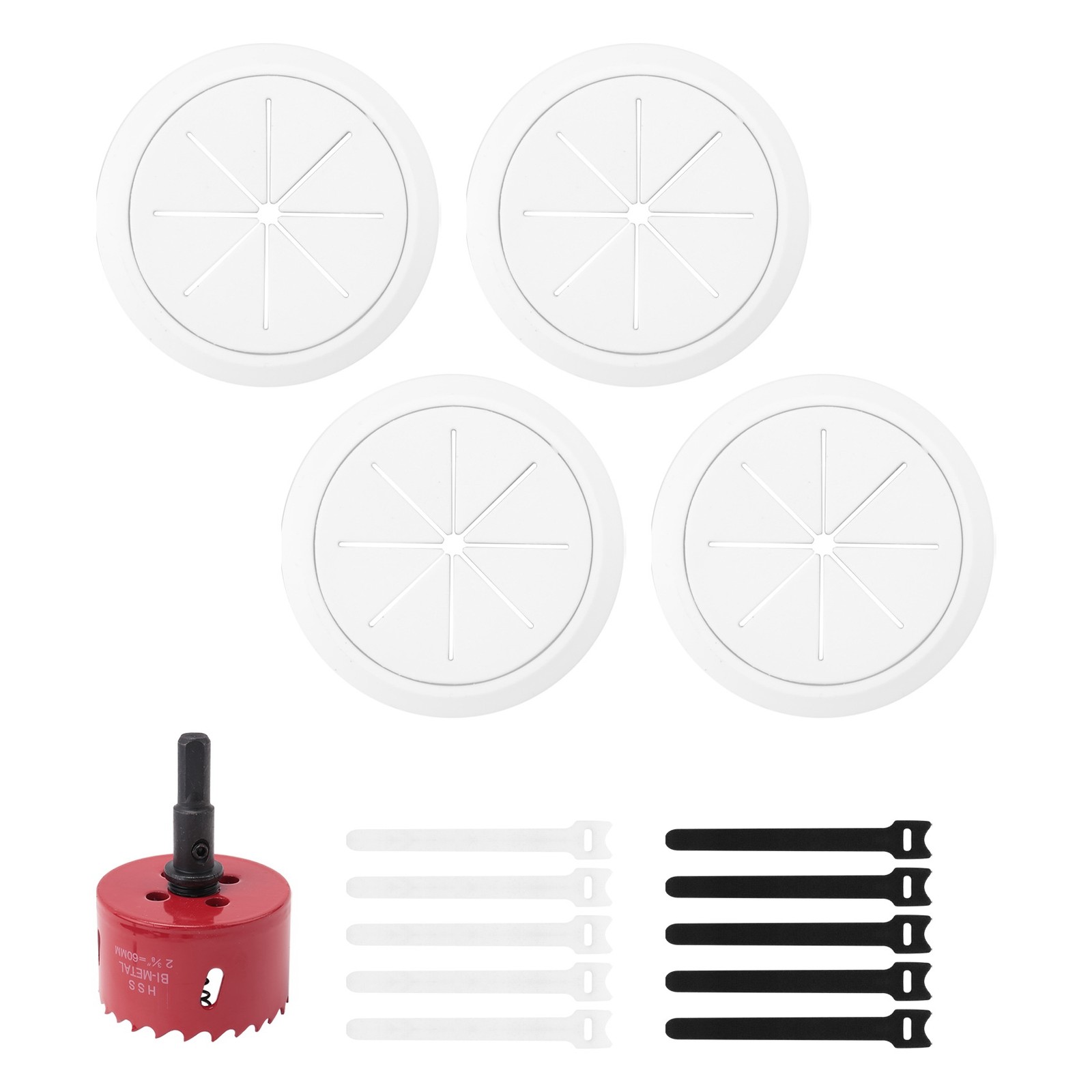 4 Pack Wire Concealer for Wall Mounted , 2-3/8 Inch (60Mm Hole)  Wall Wire8586