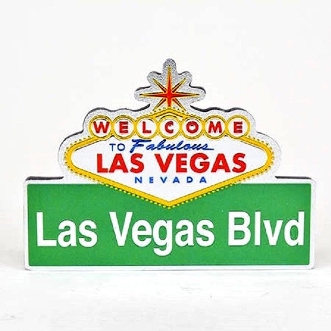 Welcome Las Vegas Boulevard Blvd Street Sign Casino Color Magnet Hotels Casino