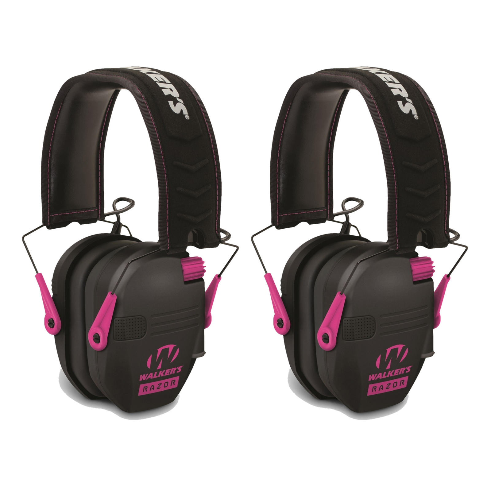 Walker's Razor Slim Electronic Shooting Muffs 2-Pack (Pink)