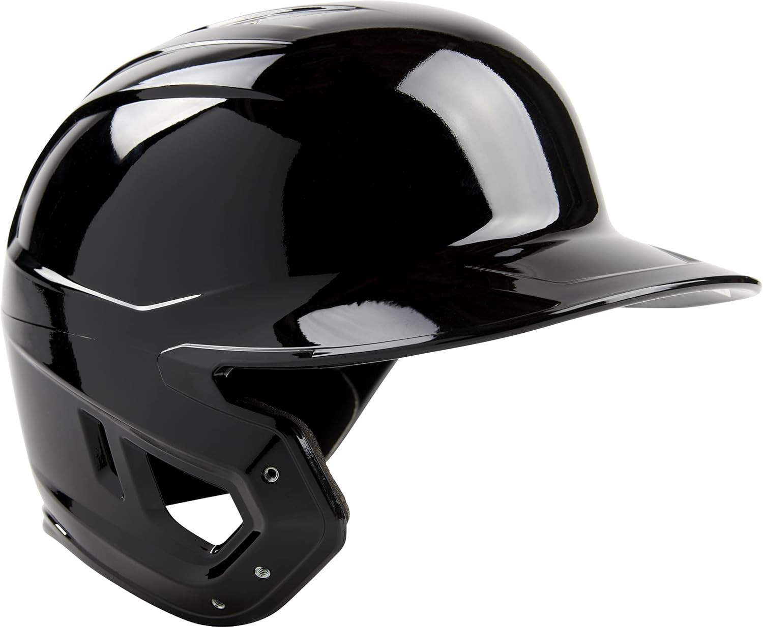 Rawlings MACH Single Ear Batting Helmet, Left Hand Batter, Large, Black