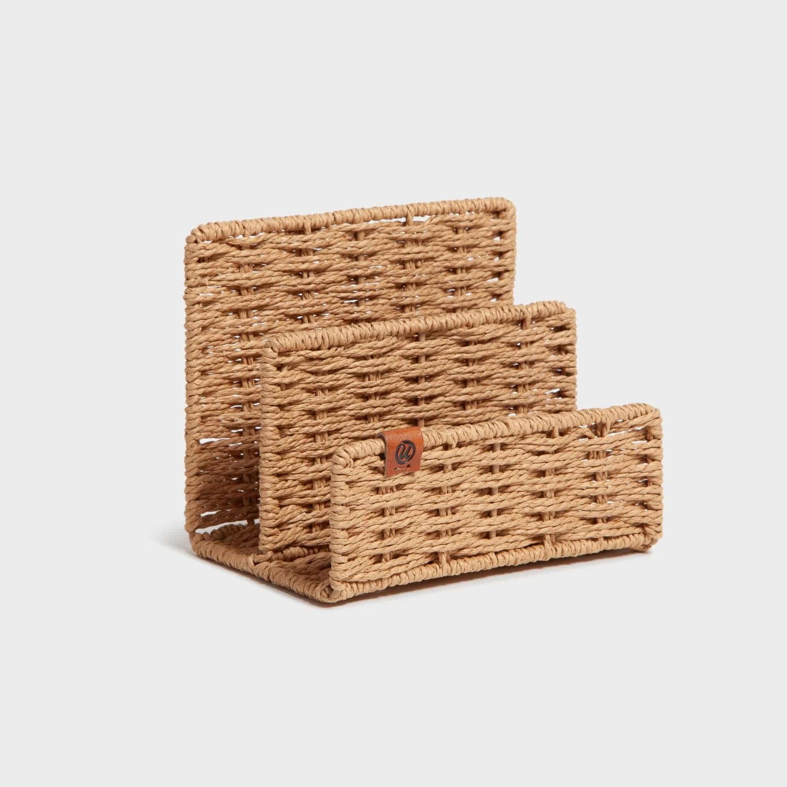 U Brands - U Brands Somerset Woven Letter Sorter Brown