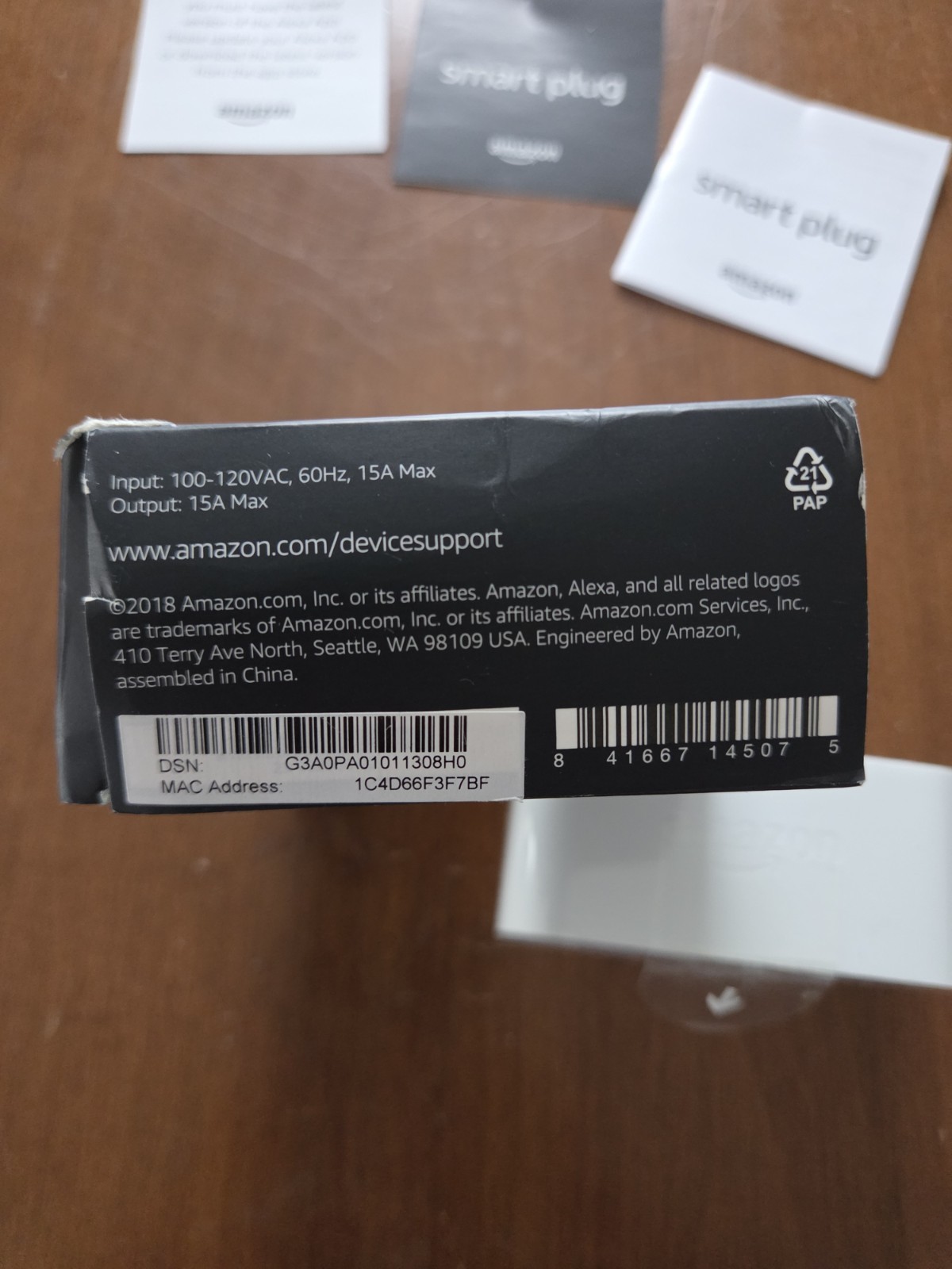Amazon Wi-Fi Smart Plug, Alexa, New / Damaged Box