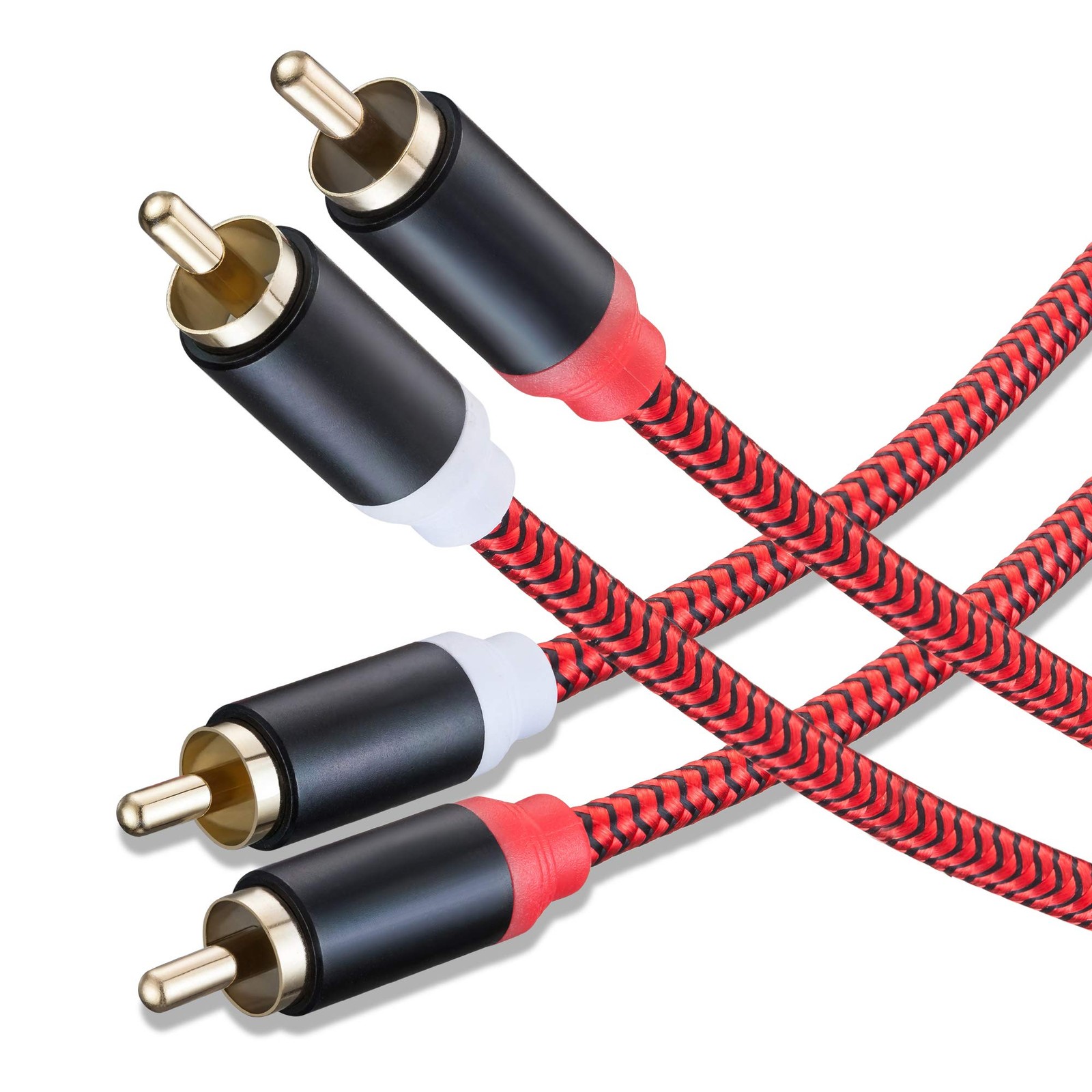 RCA Cable 40Ft,2Rca Male to 2-RCA Audio Stereo Subwoofer 40Ft/12M, Red