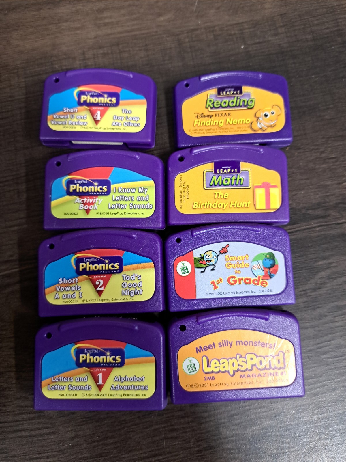 Lot of 7 Leap Frog LeapPad Phonics Reading Math Finding Nemo