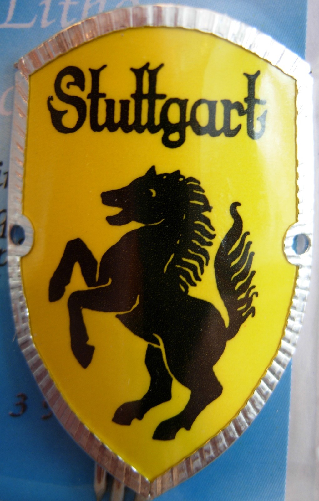 New Stuttgart Germany Stallion Badge Mount Stocknagel Hiking Medallion G9820