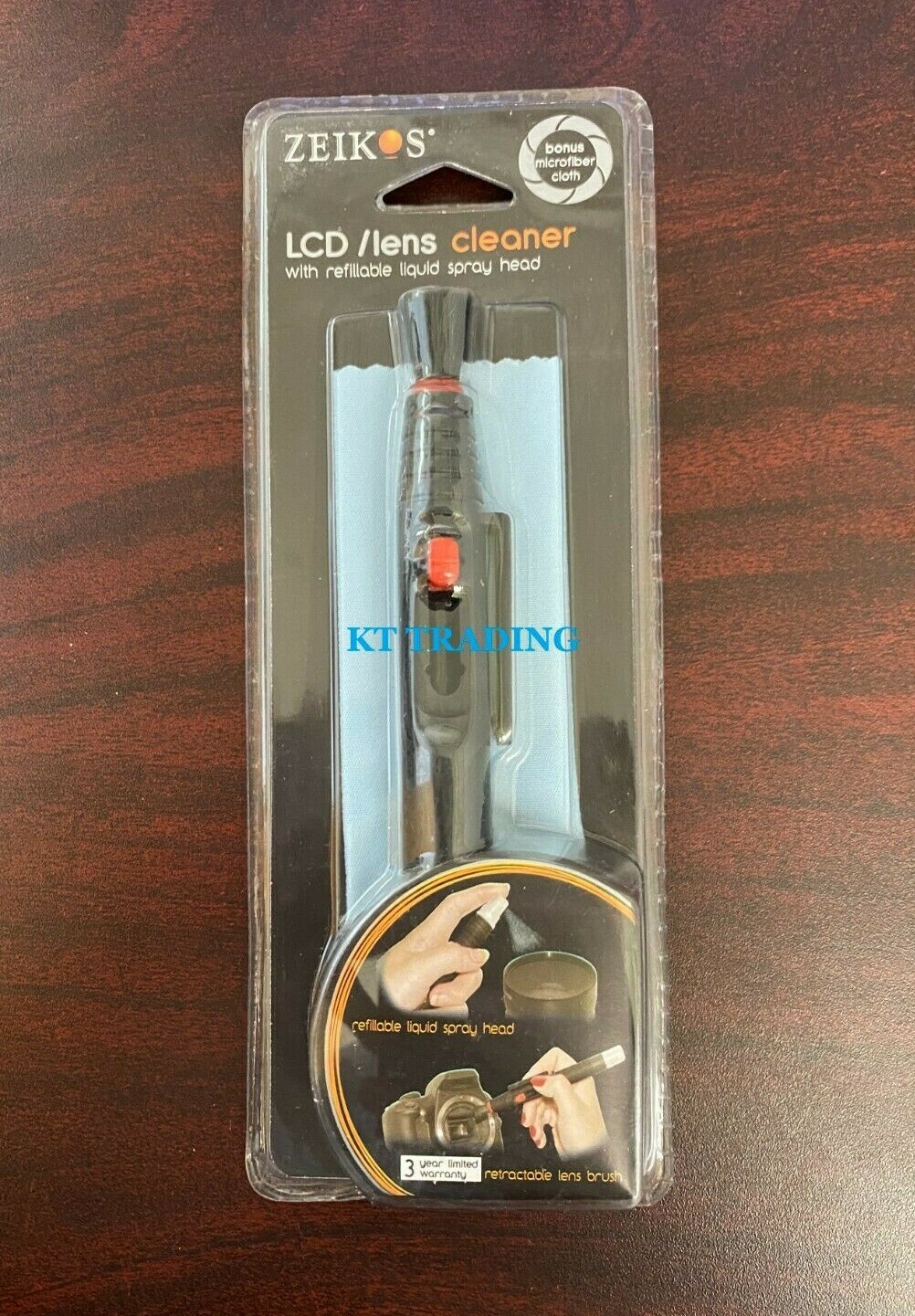 ZEIKOS Camera LCD / Lens Non-Scratch  Cleaner w/ Refillable Liquid Spray Head