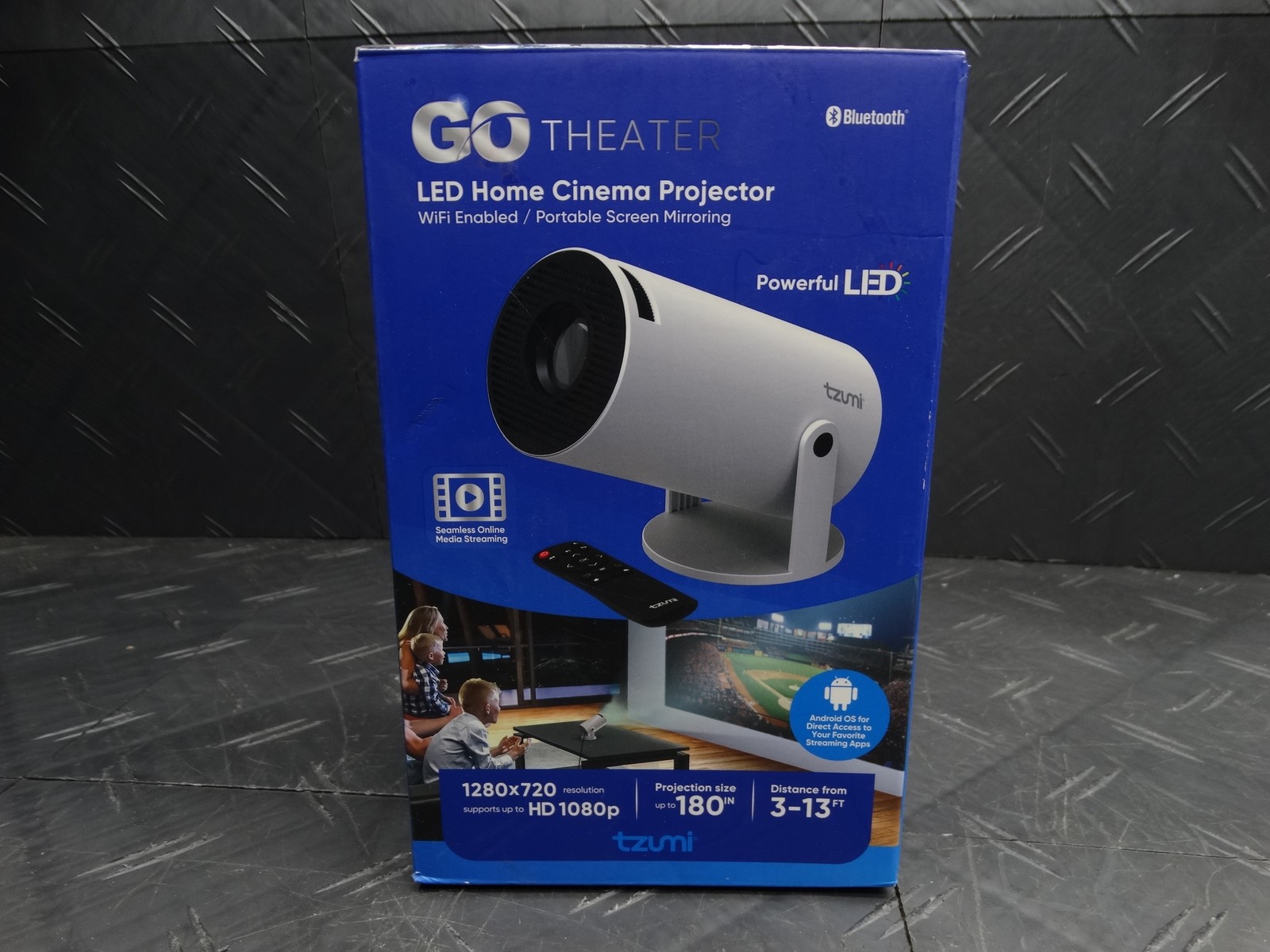 Tzumi GO Theater 1280 x 720 HD Movie Projector with Stand 360 Lumens