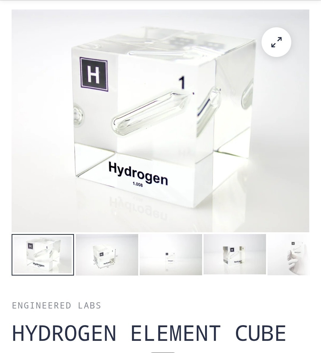Engineered Labs Hydrogen Element Cube