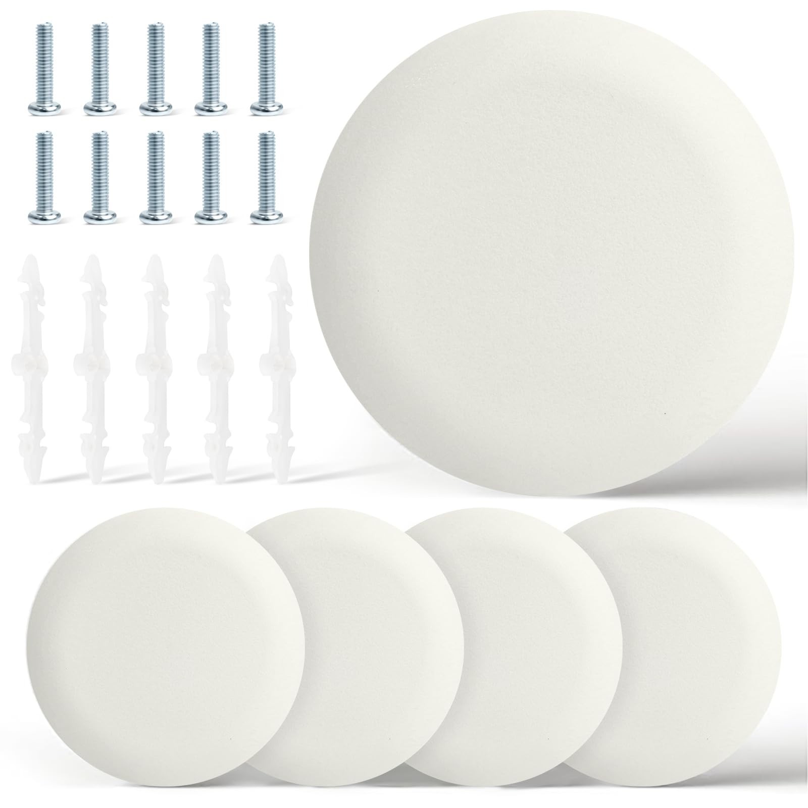 CP3540 Ceiling Cover Plate, Round Electrical Box Cover - 5 Pcs