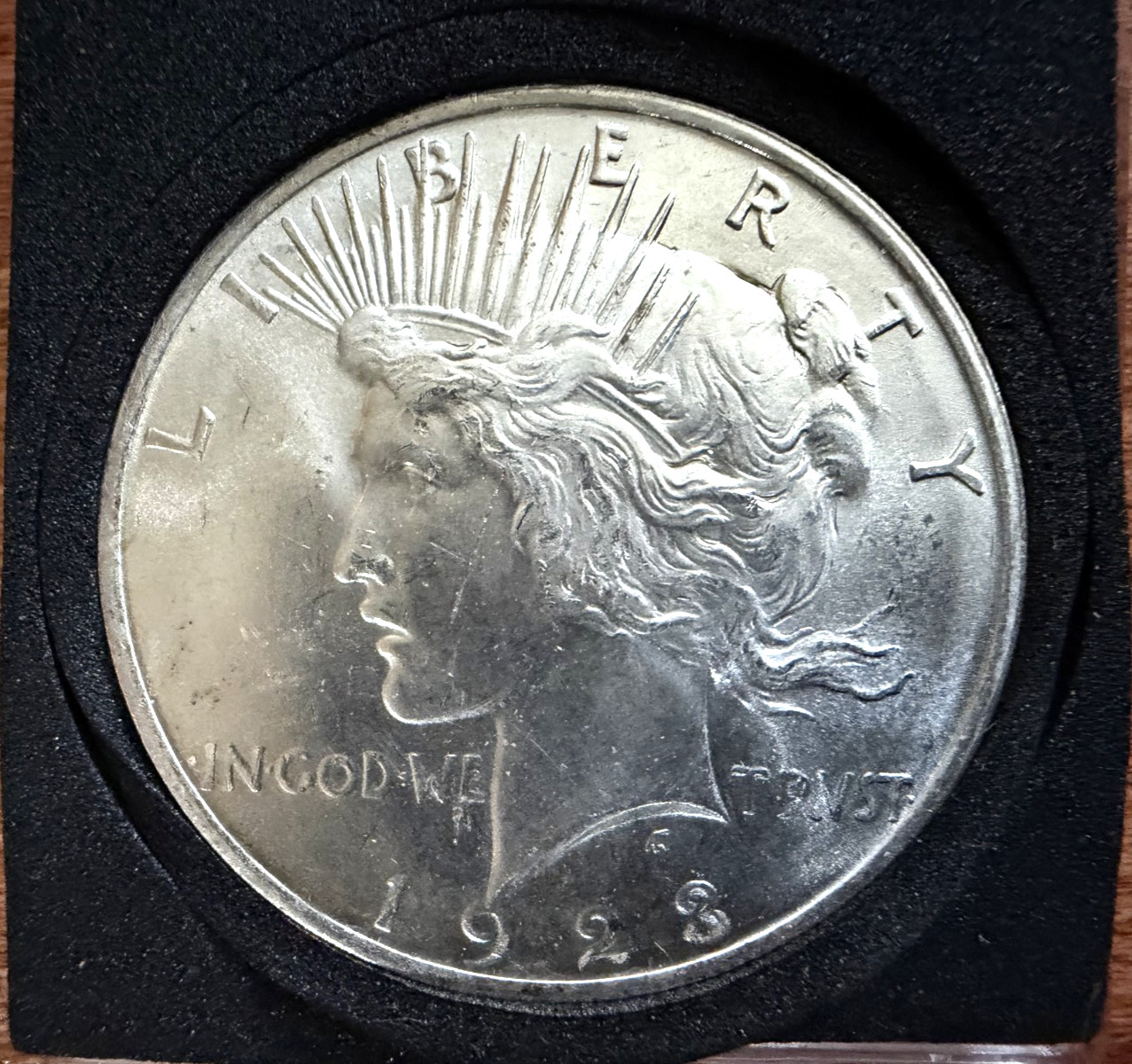 1923 S Peace Dollar Uncirculated About Unc 58 # P236