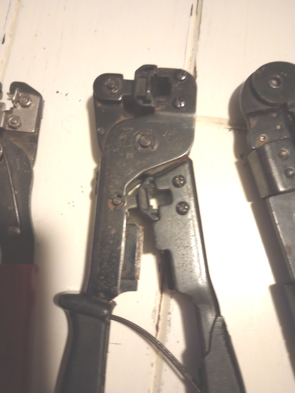 3 USED CRIMP TOOLS 8P8C,ALLEN , 6 COND STYLE TELEPHONE
