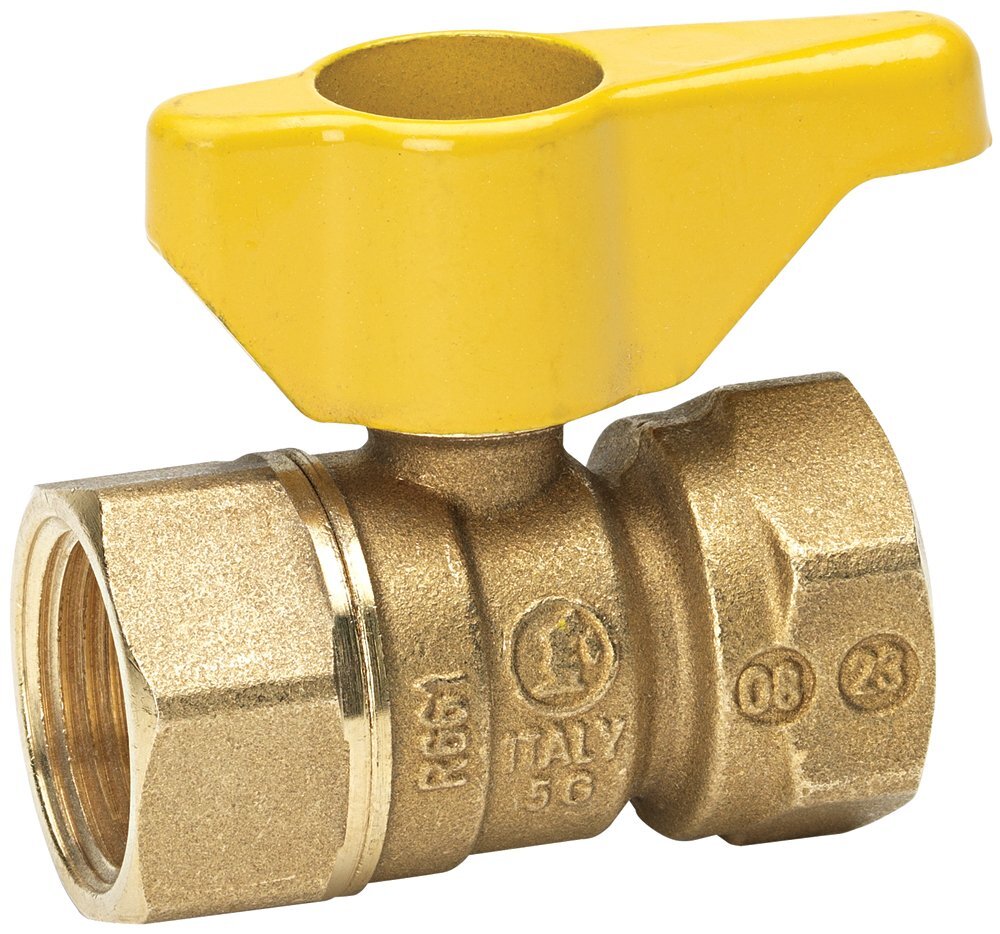 Homewerks VGV2LHB5B Gas Ball Valve x Female Thread 1-Inch Brass