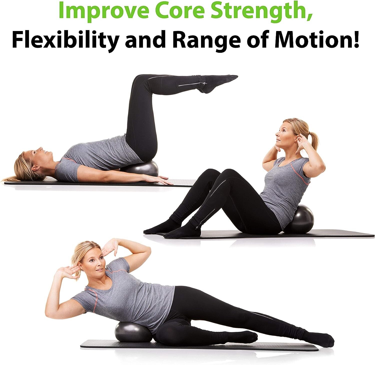 URBNFit Small Exercise Ball - 9-inch Mini Pilates, Yoga, Barre PT Ball - NEW!