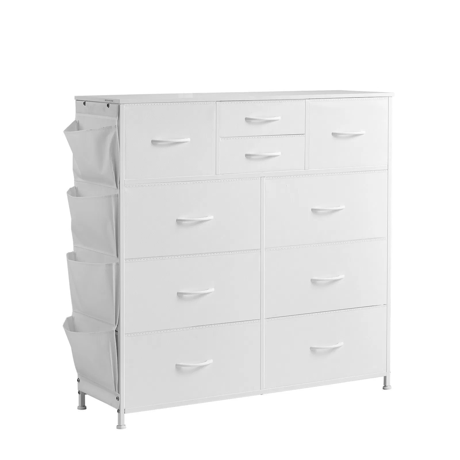 10 Drawer Dresser, Fabric Drawer Dresser with Fabric Bins, Closet Storage Drawe