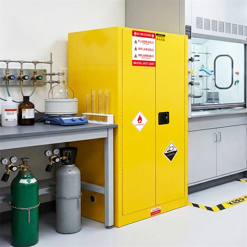 45 Gallon Flammable Safety Cabinet Cold-Rolled Steel Cabinet OSHA/NFPA Compliant