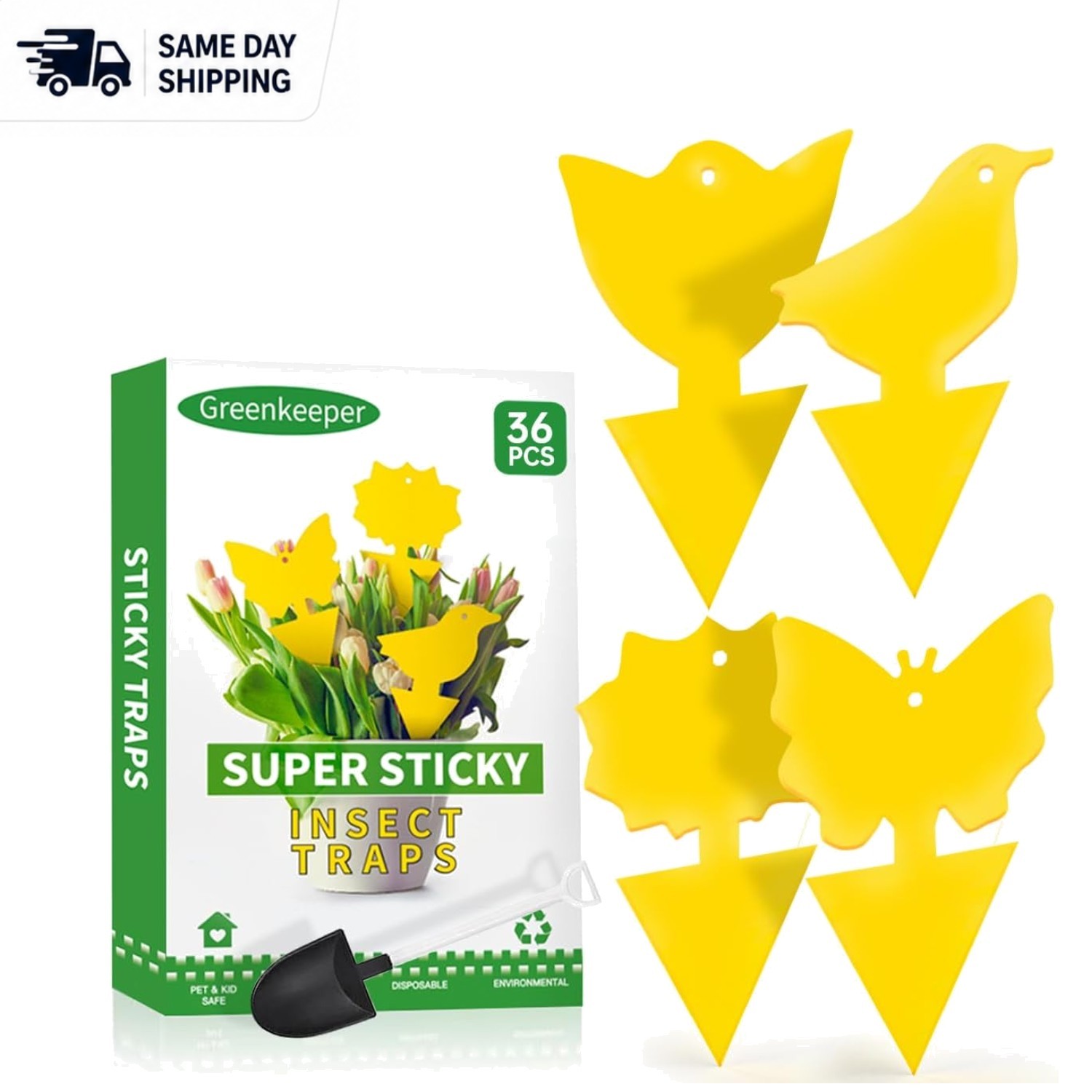36  Yellow Sticky Traps for Effective Indoor/Outdoor Insect Catching