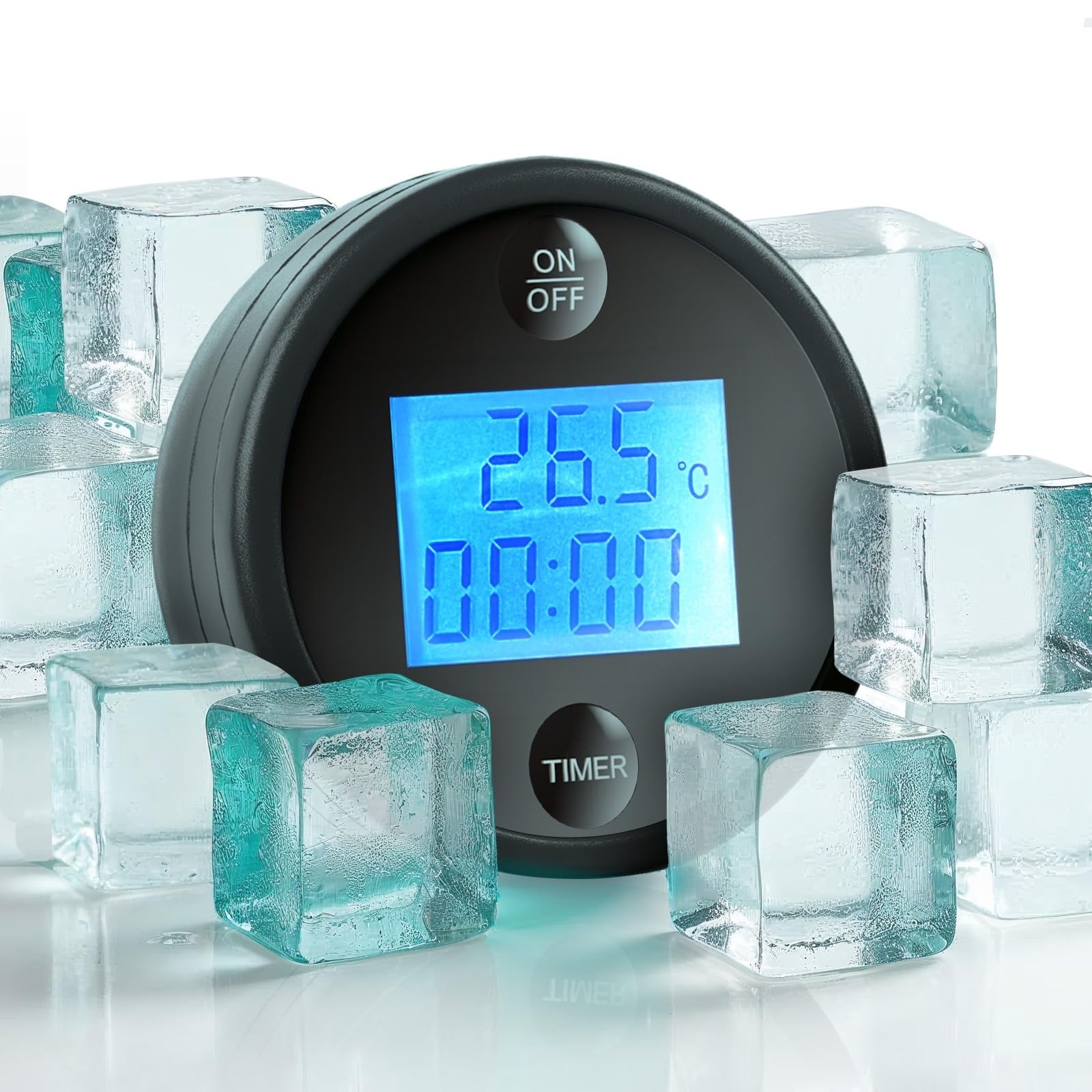 Ice Bath Thermometer and Timer - Waterproof Floating Thermometer for Ice Bath...