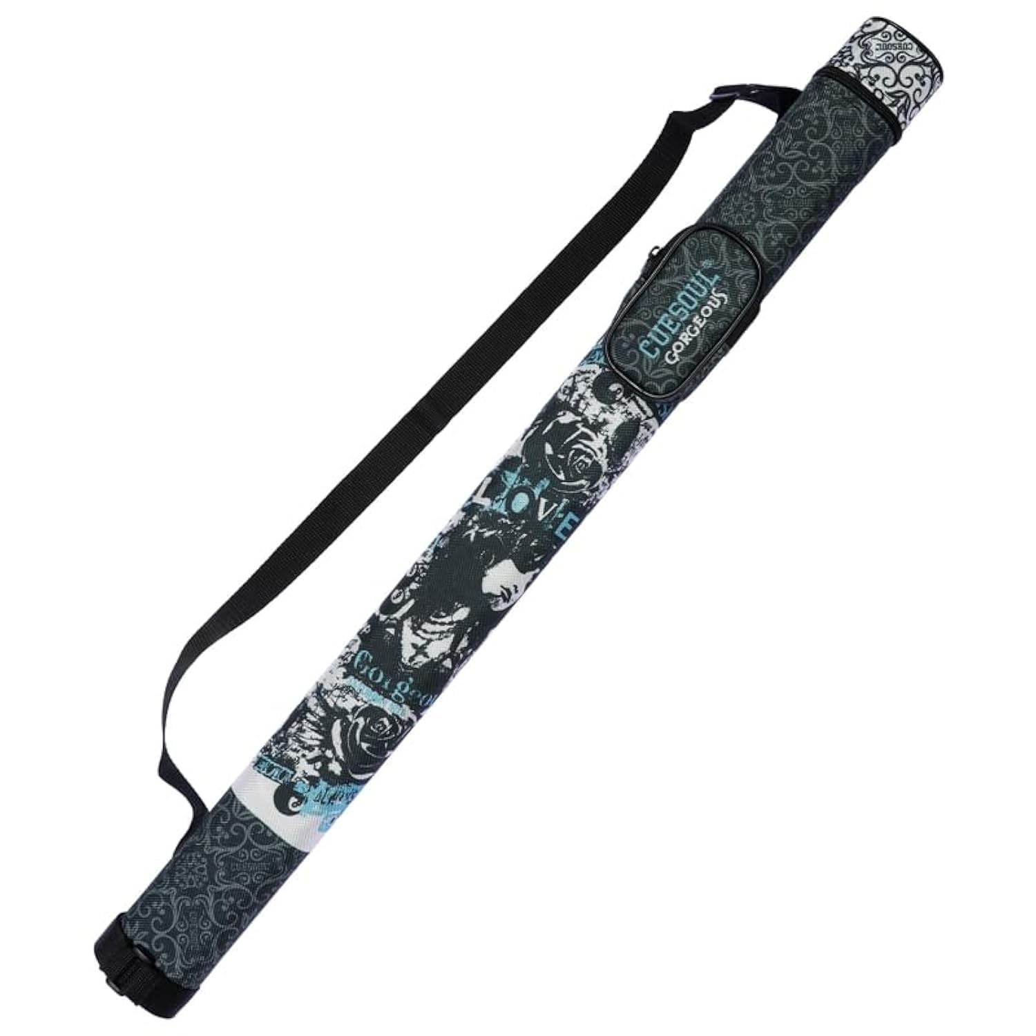 CUESOUL GORGEOUS Billiard Cue Hard Case,Holds 1 1/2 Pool One Size, White