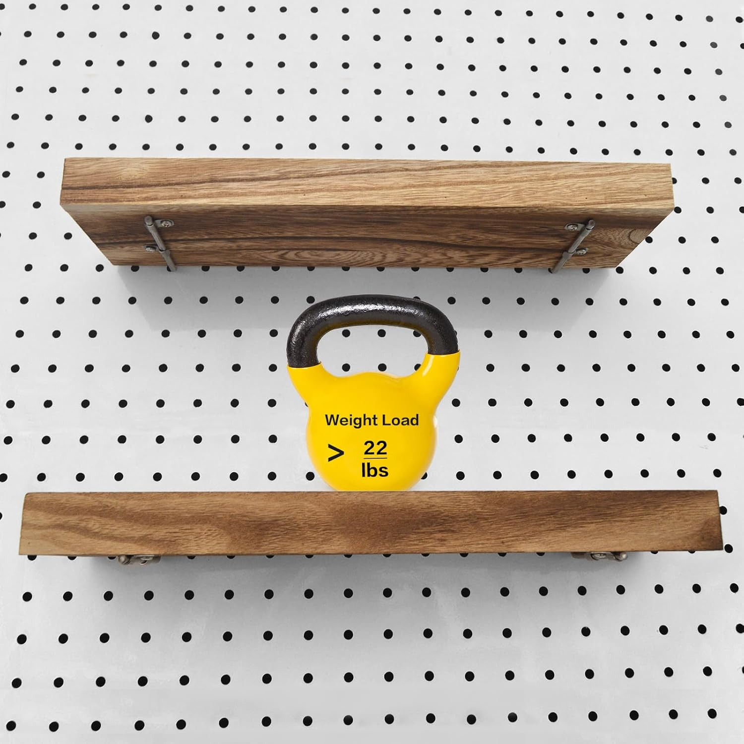 Wood Pegboard Shelves Lip 14" X 4" Peg Board Racks 3Pack Wall Organizer Shelf