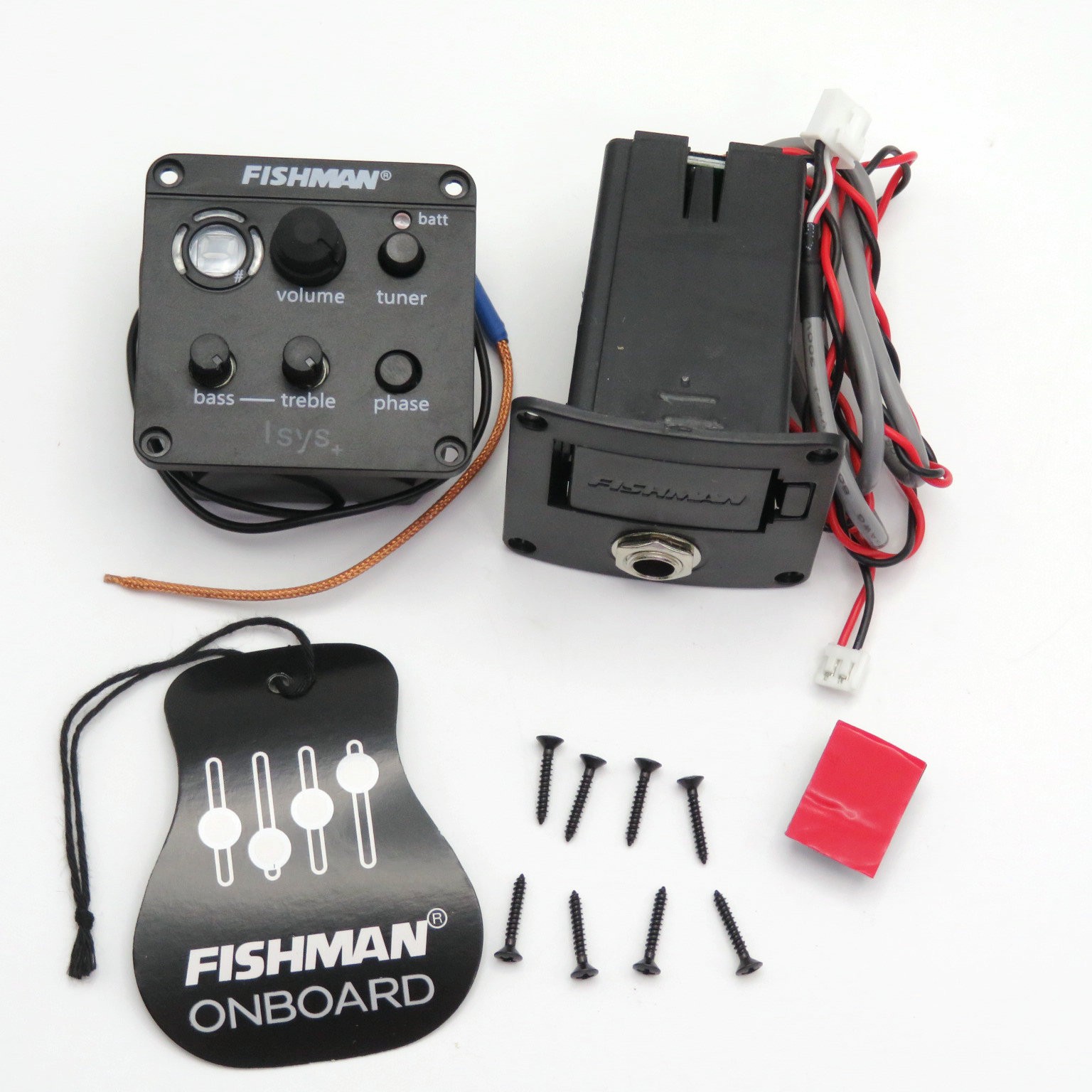 Fishman Acoustic Guitar Pickups ISYS Onboard Preamp Piezo Pickup 2-Bands EQTuner