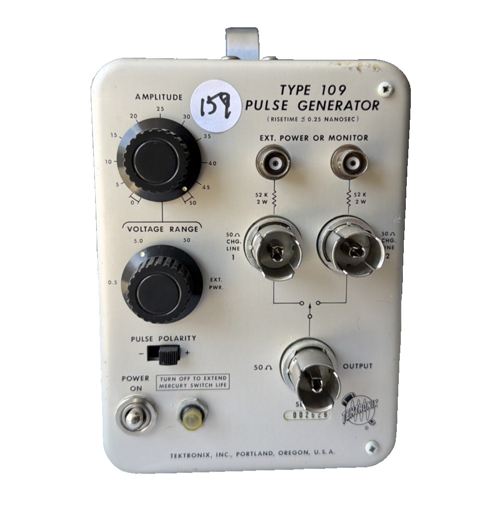 Tektronix Type 109 Pulse Generator Vintage Lab Instrument Untested USA A.12