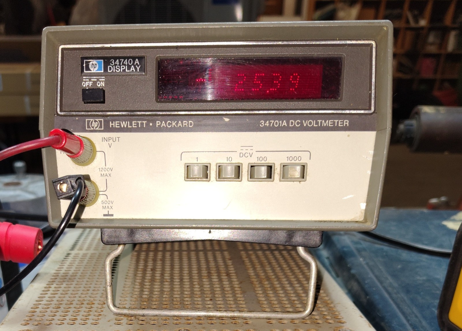 HP 34701A DC Voltmeter w/ 34740A Display – Tested, Working, Power Cord