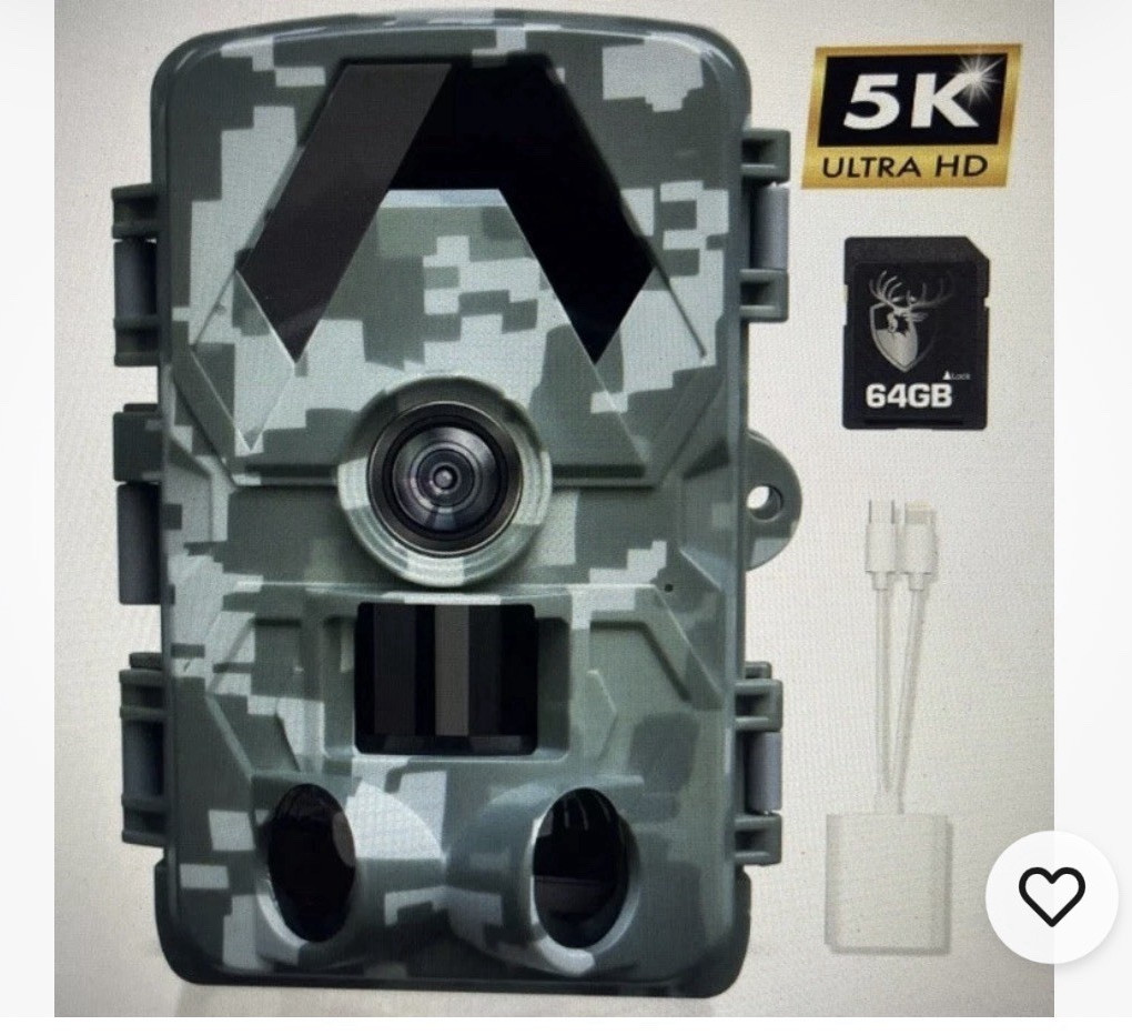 5K Ultra HD Wi-Fi Trail Camera No SD Card, Night Vision, 2.0" Display