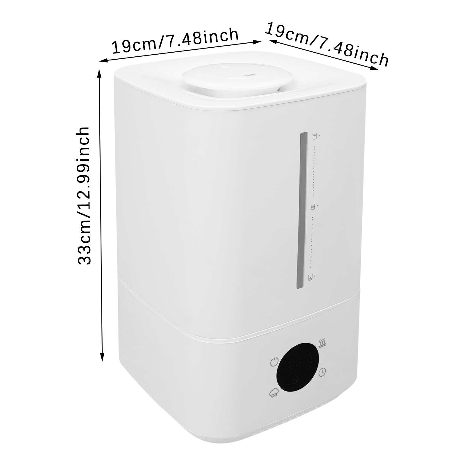 6L Hot & Cold Mist Humidifier Machine Tabletop Humidifier Touch Control 110-220V