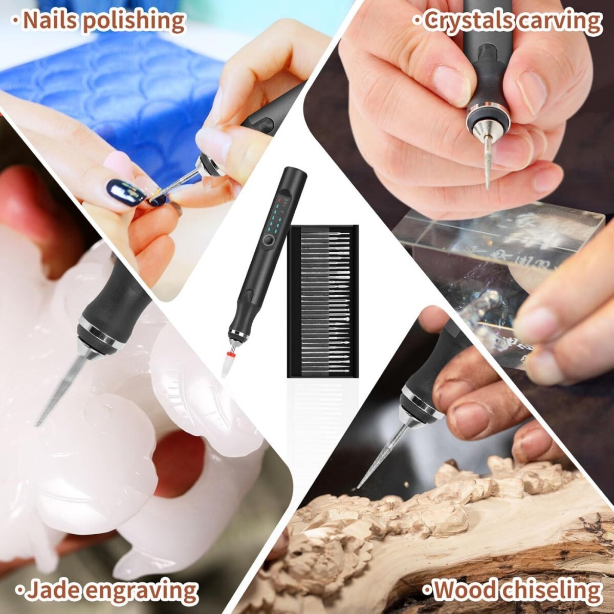 Cordless Electric Mini Drill Grinder Engraving Pen Variable Speed Rotary Tool