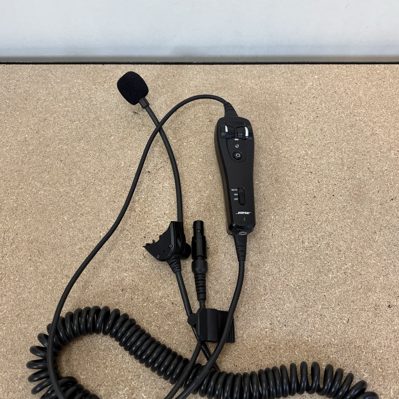 Bose A20 6 Pin Lemo Plug Controller Coiled Cable Assembly without Bluetooth