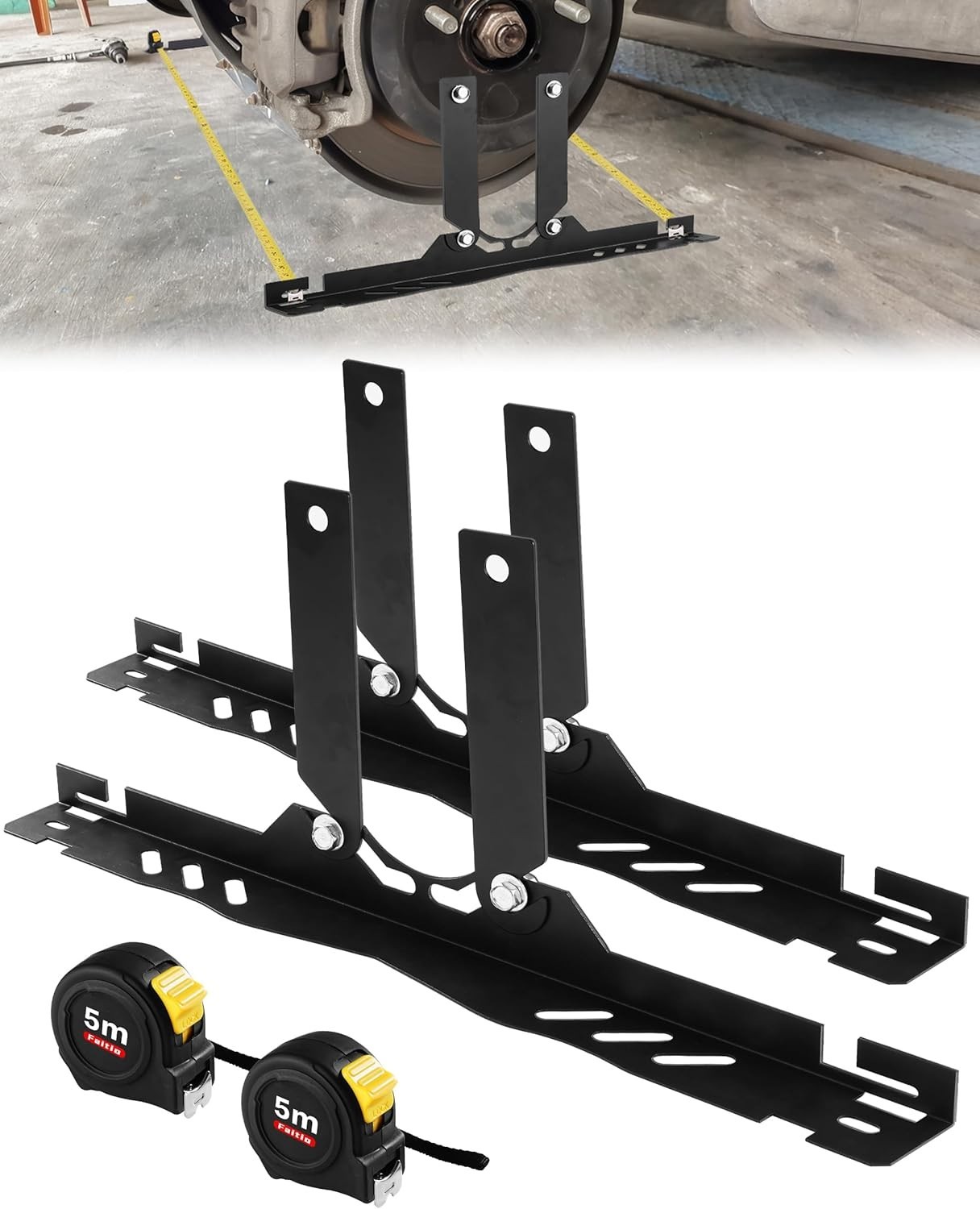 Upgraded Toe Alignment Tool Plates for Low-Profile Vehicles – Quick Setup!
