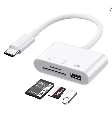 USB C SD Card Reader Micro SD to Type C OTG Adapter for iPhone Macbook Samsung
