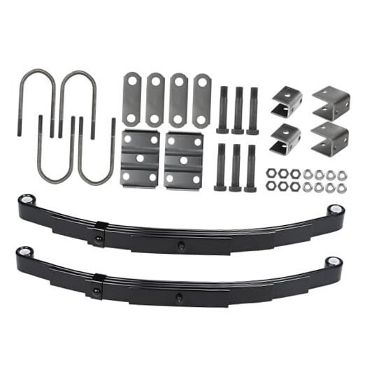 Trailer Leaf Spring 4 Leaf 1750 lbs, for Set 4 U-Bolt & Hanger Kit x1750LBS