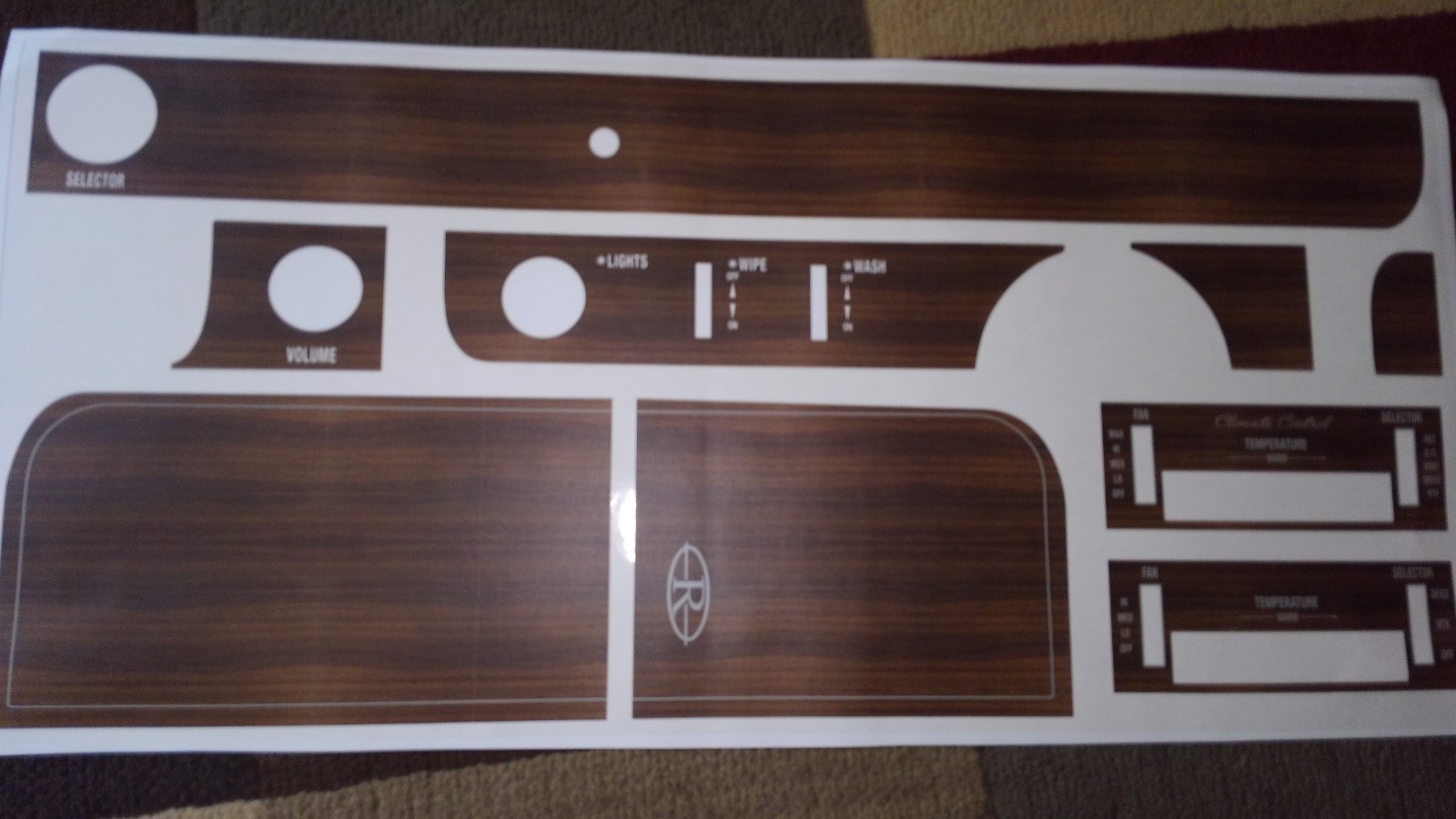 like NOS 1969-1970 Buick Riviera complete dash set applique decal .