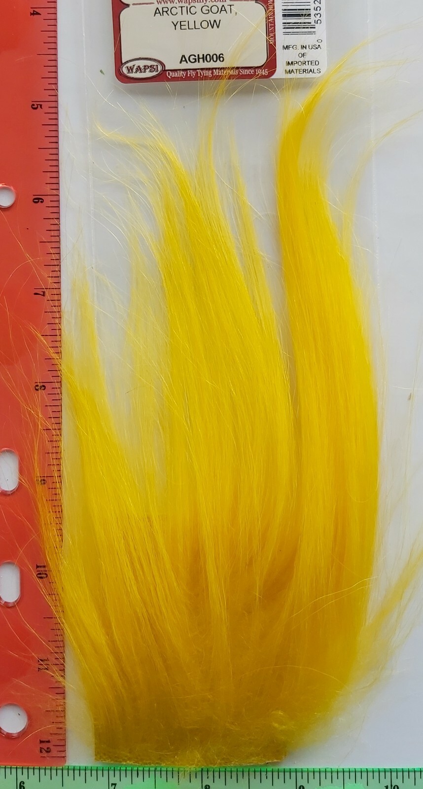 ARCTIC GOAT HAIR   6" long  { YELLOW }  Streamers Flies for Predator
